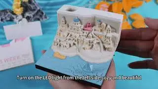 2025 Weekly Calendar Santorini 3D Memo Pad