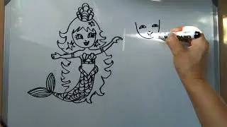 КАК НАРИСОВАТЬ РУСАЛОЧКУ  HOW TO DRAW A MERMAID  SIMPLY