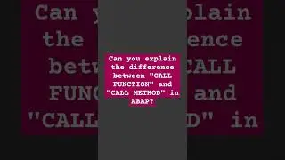 SAP ABAP Interview Question 