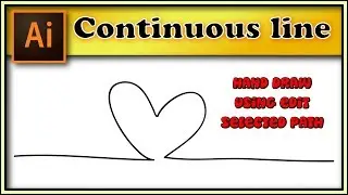 ❤️❤️❤️Continuous Line - Illustrator tutorial. How to easy draw by hand!