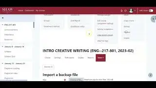 Copying a full course using the backup feature Moodle 4
