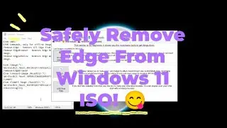 Safely Remove Edge on Windows 11 22H2 and above ISO 