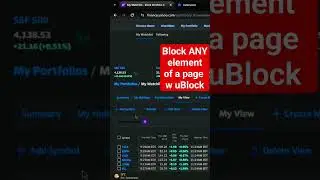 📛Block ANY element of a website with uBlock Origin