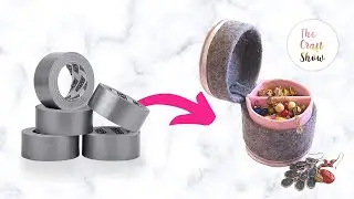 Super Easy Round Jewelry Box With Duct Tape Roll || Gift Box