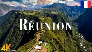 FLYING OVER RÉUNION ISLAND (4K UHD) • Stunning Footage, Scenic Relaxation Film with Calming Music.