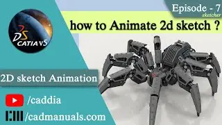 how to animate 2d sketch in CATIA sketcher