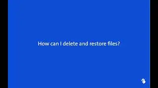 Delete and restore files