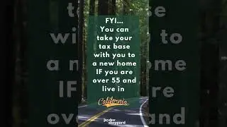 California Prop 19 allows 55 and older individuals to transfer their property tax space to a new 🏡