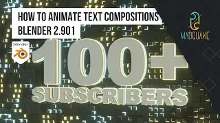 How to Animate Text Compositions | Blender 2.901 | EEVEE