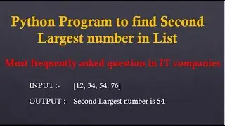 Python program to find second largest number in list | Python Program # 14