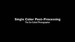 Single Color Post-Processing