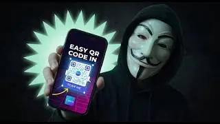 Masked Guy Shows How to Create a Free QR Code on Canva Mobile App