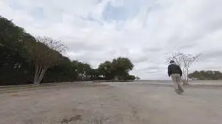 Chasing Pat on his Electric Unicycle