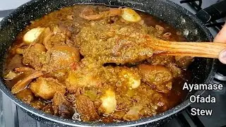 How to Make Delicious Ofada Rice Stew, Very Simple and Quick! Nigerian Green Pepper Stew Recipe!