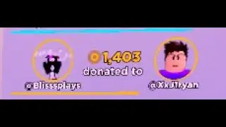 i got donated 1,403 Robux while i was streaming