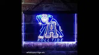 Alabama Crimson Tide Roll Tide LED Neon Sign