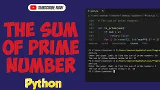 The sum of prime number using python || Prime Number