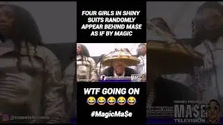 FOUR GIRLS IN SHINY SUITS RANDOMLY APPEAR BEHIND MASE 😂😂