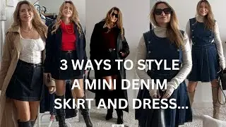 3 Ways to Style a Mini Denim Skirt and Dress this Autumn#selfpotra