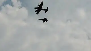 Lancaster & CF 18 Fly together