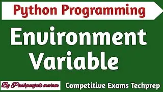 Lec - 1.4 Environment Variable in Python in Hindi