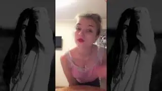 Girl Cute AbramovaNastya do cook the meat