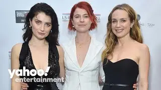 Eve Hewson, Jessie Buckley and Kerry Condon accept Oscar Wilde awards