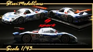 Nissan R390 GT1 Le Mans 3rd 1998 - Spark - 1:43 1/43 Modelcar presentation (Edicola Magazine model)