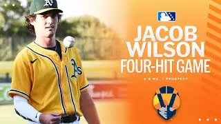 A's No. 1 prospect Jacob Wilson's three-hit game | MiLB Highlights