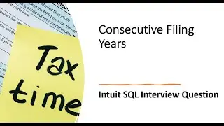 SQL Interview Question - Consecutive Filing Years