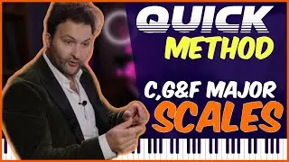 FASTEST WAY to learn the PIANO SCALES of C, G, and F major (FREE Sheet Music)