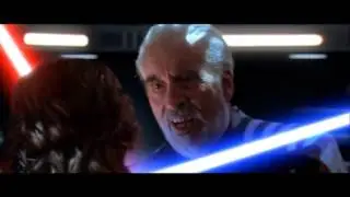 Anakin and Obi Wan vs Dooku, but every time their blades clash, an unborn warrior screams 'Traitor'