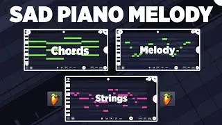 How To Make SAD MELODY IN fl Studio Mobile|how to make sad PIANO Melodies fl studio mobile
