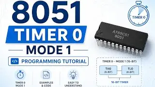  Microcontroller 8051: Timer0 Mode1 Programming Tutorial  