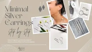 Making Minimal Sterling Silver Wire Earrings - super easy no solder jewelry project beginner