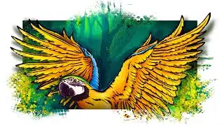 JUNGLE STENCIL PAINTING