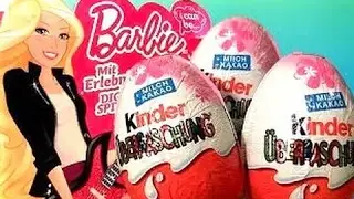 Kinder Barbie Collection Surprise Eggs unboxing video
