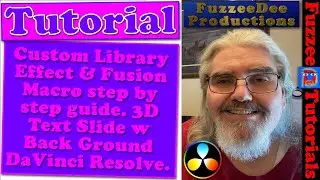 DaVinci Resolve 16 Custom Library Effect & Fusion Macro. FD 3D Text Slide Guide