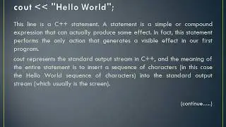 Structure of a program  -  C++