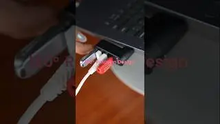 180° Rotational 4-Port USB Hub, High-Speed USB 3.0, Portable & Plug-and-Play -Portronics Mport Spin
