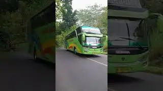 Scania Gunung Harta Lewat ketika ada Truk Fuso Muat Tebu Teeguling di jalur lahor