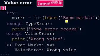 How to check a Value Error in exceptional handling? - Python by 