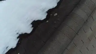 Roof inspection after snowstorm with drone