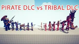 PIRATE DLC Team vs TRIBAL DLC Team - Totally Accurate Battle Simulator TABS