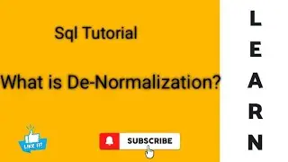 What De-Normalization?