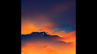 mountains at sunset