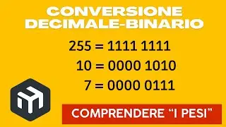Conversione da decimale a binario. Basi di networking