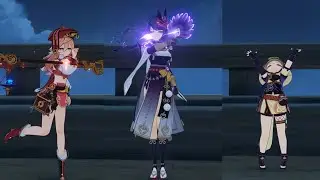 Yanfei, Kujou Sara, and Sayu New Idle Animation in Game