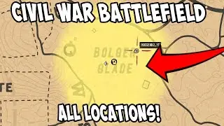 Red Dead Online Civil War Battlefield Treasure Map All Locations