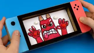 How to make Nintendo Switch OLED BANBAN Cardboard Puzzle Game｜Garten of Banban Cardboard Game Paper